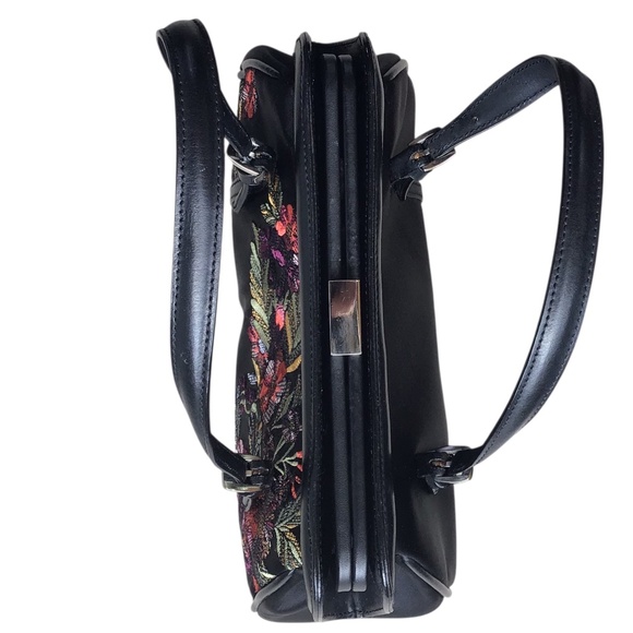 Karen Millen Black Silk Embroidered Bag - Picture 11 of 16